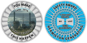 Hermiston Generating Safety Award coin proof