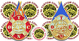 USS Plate Navy challenge coin at SPARTANcoins.com.