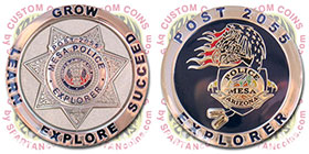 Mesa Arizona Police Explorer challenge coin