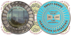 Hermiston Generating Safety Award coin