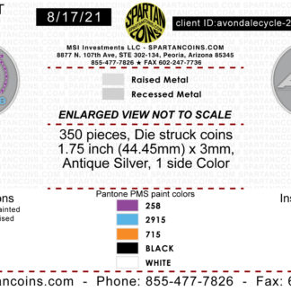 avondale cycle 2021 custom coin