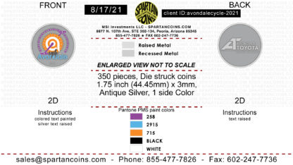 avondale cycle 2021 custom coin