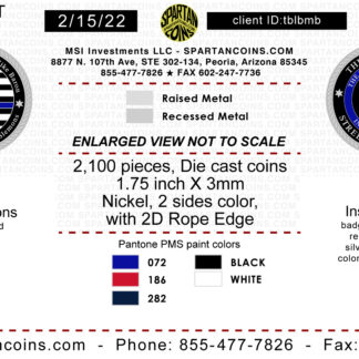 Thin Blue Line Police Appreciation challenge coin