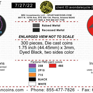Cycle Avondale 2022 custom event coin