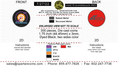 Cycle Avondale 2022 custom event coin